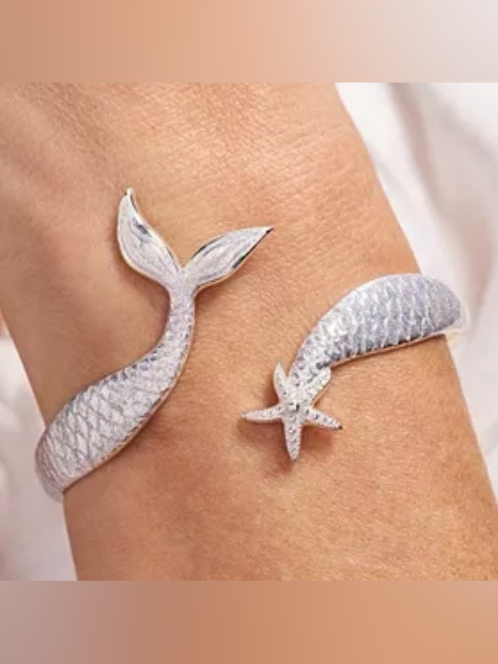 Alex and Ani Salt + Sea Mermaid Kisses Starfish Wishes Cuff Bracelet